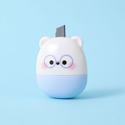 1 buc. drăguț urs alb mini șters de tăiat hârtie cuțit de artă cuțit portabil pentru tapet tăiat hârtie