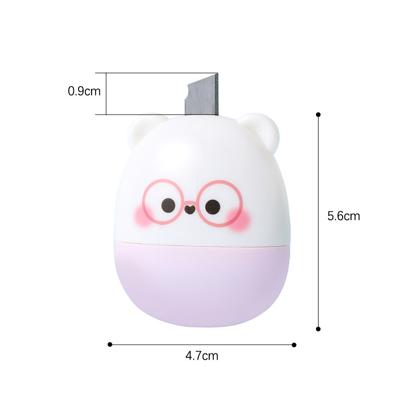 1 buc. drăguț urs alb mini șters de tăiat hârtie cuțit de artă cuțit portabil pentru tapet tăiat hârtie