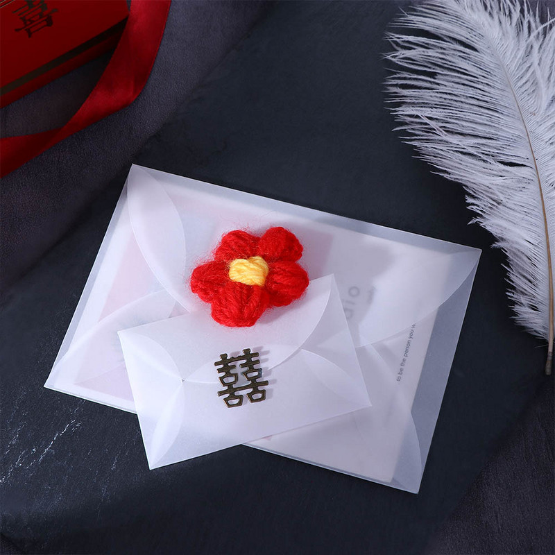 10kom/lot Poluprozirne omotnice od papira sumporne kiseline za DIY pohranu razglednica Pozivnica za vjenčanje Poklon pakiranje