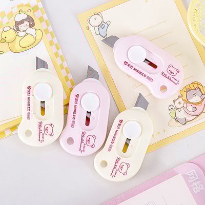 Mini slatki pomoćni nož u nasumičnom odabiru boja, prijenosni nož, ekspresni rezač za kutije, DIY papir za rezanje Kawaii pribor za školski ured