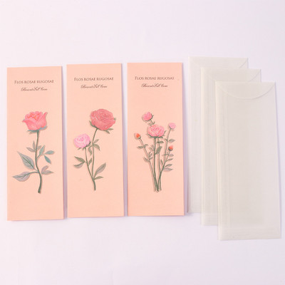 6kom/pak Ins Cvijeće Prozirne omotnice Kawaii jastučići za pisma Korejski stacionarni DIY Pozivnice za vjenčanje Omot Ured