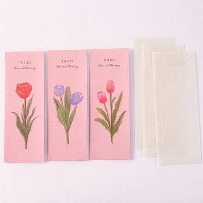 6kom/pak Ins Cvijeće Prozirne omotnice Kawaii jastučići za pisma Korejski stacionarni DIY Pozivnice za vjenčanje Omot Ured