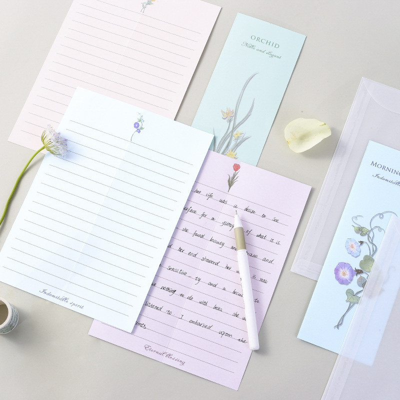 6kom/pak Ins Cvijeće Prozirne omotnice Kawaii jastučići za pisma Korejski stacionarni DIY Pozivnice za vjenčanje Omot Ured