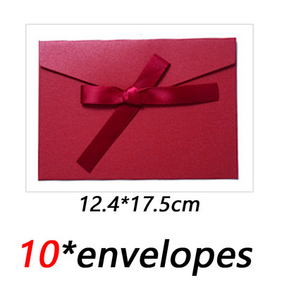 10 kom./lot Klasične retro papirnate omotnice za kravate na kraftu za pozivnice za vjenčanje Poklon omotnice Vrećica za čestitke
