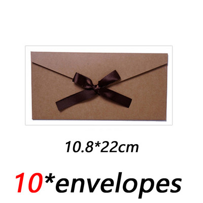 10 kom./lot Klasične retro papirnate omotnice za kravate na kraftu za pozivnice za vjenčanje Poklon omotnice Vrećica za čestitke