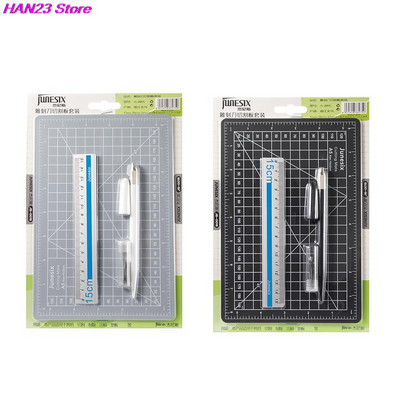 Nova 3 kom/set A5 podloga za rezanje Set noževa za rezbarenje za ručne diy trake s naljepnicama Jastučići za rezanje Alati za časopise Pribor za pisanje