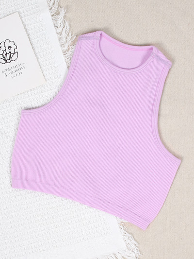 ATHVOTAR 10 culori Crop Top pentru femei, fără sudură, casual, de stradă