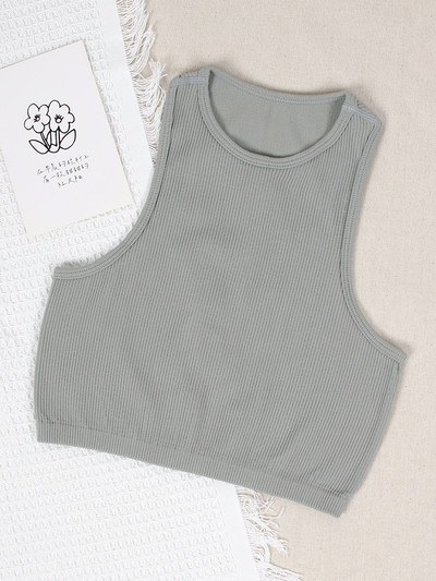 ATHVOTAR 10 culori Crop Top pentru femei, fără sudură, casual, de stradă