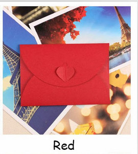 Osobnost u obliku srca Kreativna omotnica s karticom s porukom Članska iskaznica Mini omotnica s gumbom u obliku srca Ukras od kraft papira