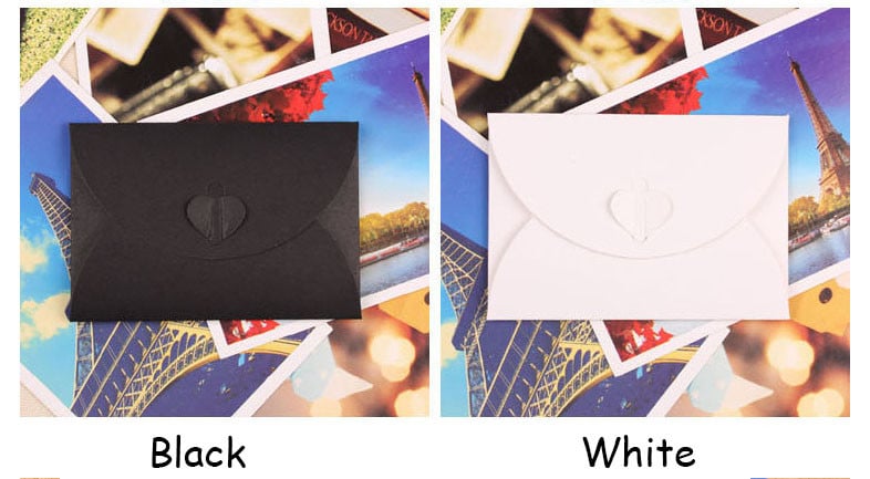 Osobnost u obliku srca Kreativna omotnica s karticom s porukom Članska iskaznica Mini omotnica s gumbom u obliku srca Ukras od kraft papira