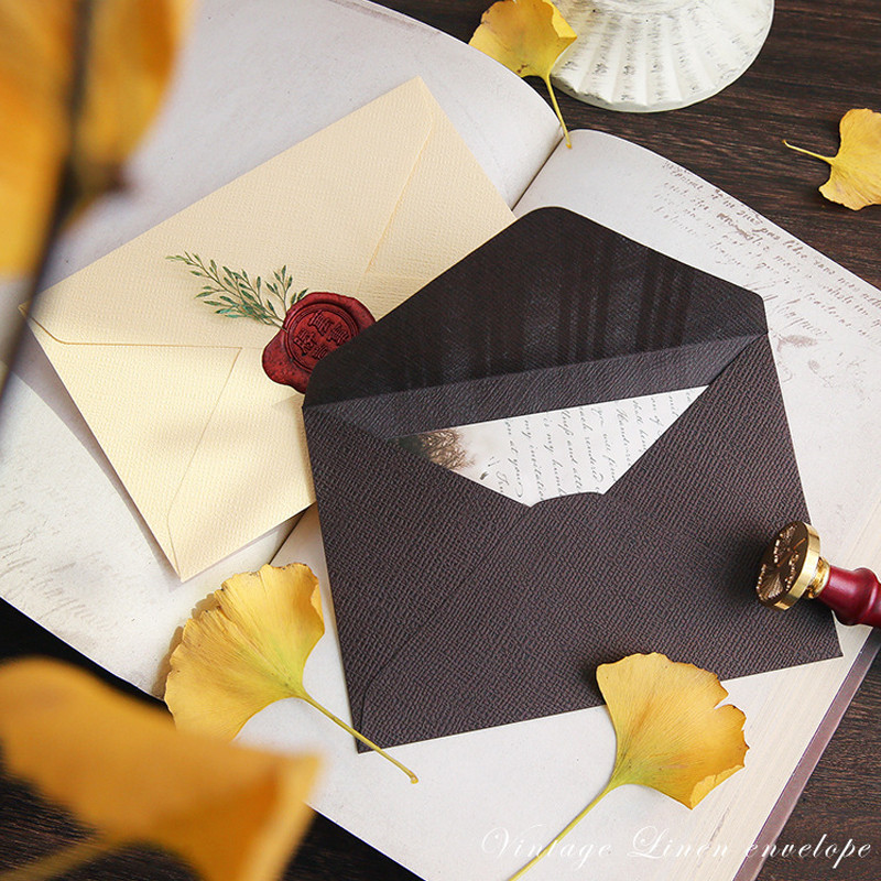 10 vnt./stal. Vintažinis vokas vestuviniams kvietimams sveikinimo atvirukai pašto vokai kanapių pynimo laiškininkai