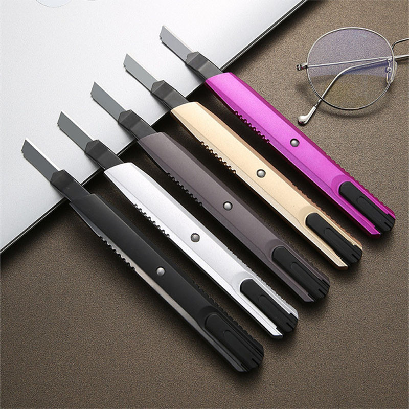 Mitmevärviline roostevabast terasest tarbenuga paberilõikamistööriistade komplekt Vahetatavad libisemiskindlad terad Mobiiltelefoni kiletööriistad