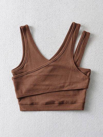 Seksi majice bez rukava, pune pletene kratke izdubljene majice bez rukava