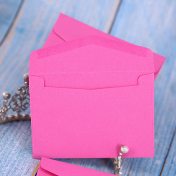 11,5x8,2 см 10 бр. Цветни малки хартиени пликове за подарък Реколта Сватбена покана Бизнес Скрапбукинг Червен Розов Зелен Цвят
