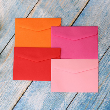 11,5x8,2 cm 10 τμχ Πολύχρωμοι μικροί χάρτινοι φάκελοι για δώρο Vintage Προσκλητήριο γάμου Επιχειρηματικό Scrapbooking Κόκκινο Ροζ Πράσινο Χρώμα
