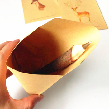 10 бр./лот Kawaii Forest Deer серия пликове от крафт хартия хубав подарък плик за сватба Покана малки пликове за пощенска картичка