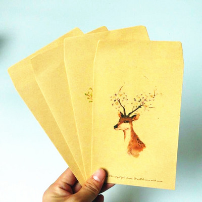 10 kom/lot Kawaii Forest Deer serija kuverti od kraft papira lijepa kuverta za poklon za vjenčanje Pozivnice male kuverte za razglednicu