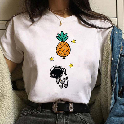 Harajuku Funny 90s Girl Moon Women T-shirt Cartoon Graphic printed μαύρο γυναικείο μπλουζάκι Casual γυναικείο πουκάμισο Kawaii μπλουζάκι
