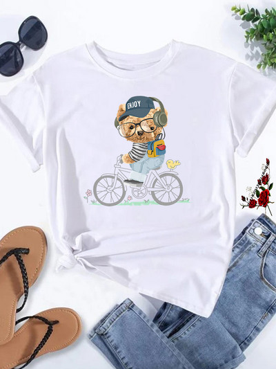 Καυτές εκπτώσεις Αστεία γυναικεία μπλουζάκια με πίντα με αρκουδάκι γκολφ Μόδα Καλοκαιρινή καθημερινή μπλούζα με κοντομάνικα μπλουζάκια Unisex Επώνυμα ανδρικά ρούχα