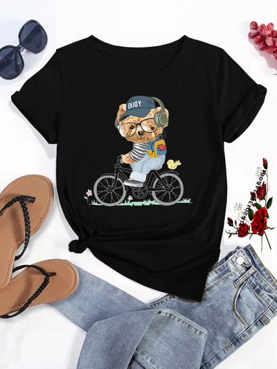 Καυτές εκπτώσεις Αστεία γυναικεία μπλουζάκια με πίντα με αρκουδάκι γκολφ Μόδα Καλοκαιρινή καθημερινή μπλούζα με κοντομάνικα μπλουζάκια Unisex Επώνυμα ανδρικά ρούχα