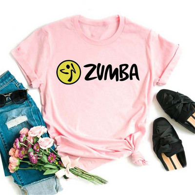 Tricou negru Zumba de modă Îmbrăcăminte pentru femei Fitness Dance Letter Tricou grafic Cămașă Sport Gimnastică Tricou pentru femei Topuri