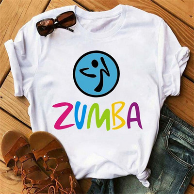 Tricou negru Zumba de modă Îmbrăcăminte pentru femei Fitness Dance Letter Tricou grafic Cămașă Sport Gimnastică Tricou pentru femei Topuri