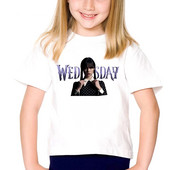 Tricou cu desene animate Wednesday Addams Tricou pentru copii I Hate People Haine Copil Fata Baiat Nevermore Academy Tricou Bebeluș Casual Top