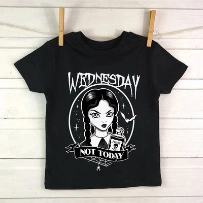 Tricou cu desene animate Wednesday Addams Tricou pentru copii I Hate People Haine Copil Fata Baiat Nevermore Academy Tricou Bebeluș Casual Top
