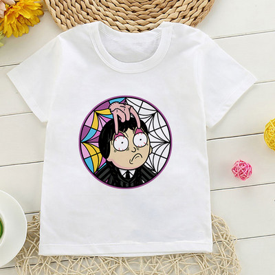 Tricou cu desene animate Wednesday Addams Tricou pentru copii I Hate People Haine Copil Fata Baiat Nevermore Academy Tricou Bebeluș Casual Top