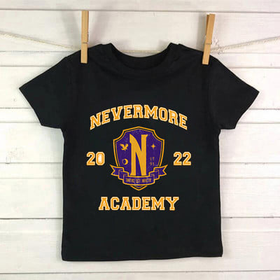 Tricou cu desene animate Wednesday Addams Tricou pentru copii I Hate People Haine Copil Fata Baiat Nevermore Academy Tricou Bebeluș Casual Top