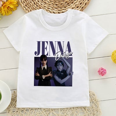 Tricou cu desene animate Wednesday Addams Tricou pentru copii I Hate People Haine Copil Fata Baiat Nevermore Academy Tricou Bebeluș Casual Top