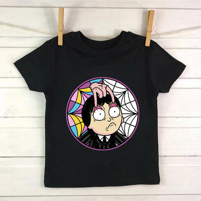 Tricou cu desene animate Wednesday Addams Tricou pentru copii I Hate People Haine Copil Fata Baiat Nevermore Academy Tricou Bebeluș Casual Top