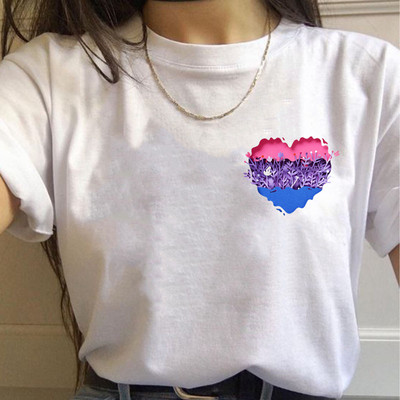 Paprasti mieli moteriški marškinėliai Vasariniai dideli marškinėliai Juokingi kišeniniai animaciniai filmukai Spausdinti marškinėliai Laisvalaikiai trumpomis rankovėmis O formos iškirptės marškinėliai marškinėliai