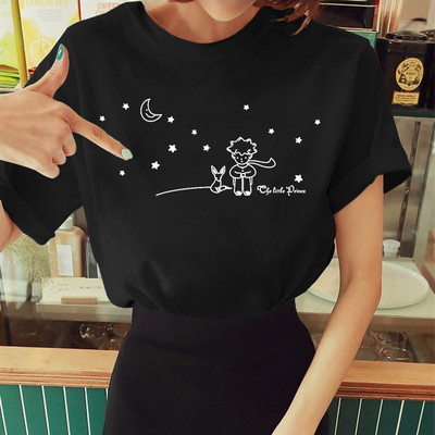 Little Prince Graphic Ženska majica kratkih rukava Ljeto 2022 Littled Princes Graphic Košulje O-izrez Majice kratkih rukava