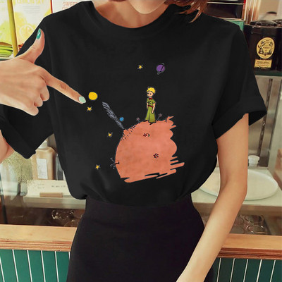 Little Prince Graphic Ženska majica kratkih rukava Ljeto 2022 Littled Princes Graphic Košulje O-izrez Majice kratkih rukava