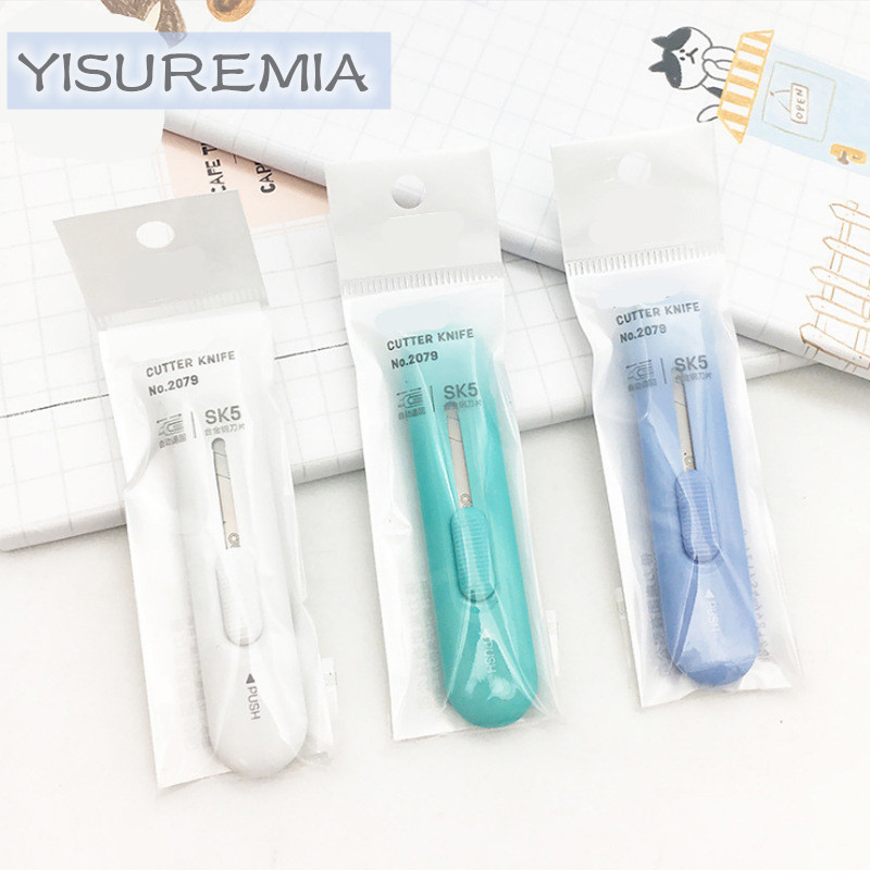 Yisuremia Kawaii Mini džepni umjetni nožić Cute Express Box Rezač papira za omatanje Studentski umjetnički pribor