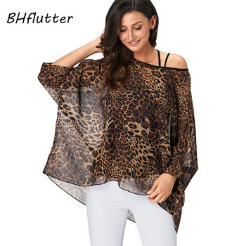 BHflutter 4XL 5XL 6XL Plus Size Μπλούζα Γυναικεία Πουκάμισο Νέα ριγέ στάμπα καλοκαιρινά μπλουζάκια μπλουζάκια μπλουζάκια μανίκια casual σιφόν 2019