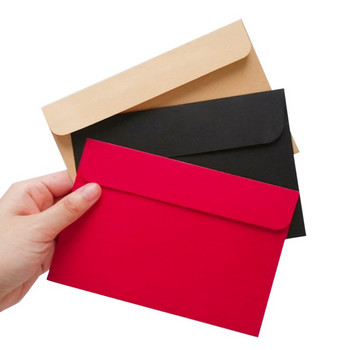 5 комплекта ретро ЦВЕТНИ пликове за покани с подаръчна карта Прозорец Плик Сватбен комплект писма Канцеларски материали