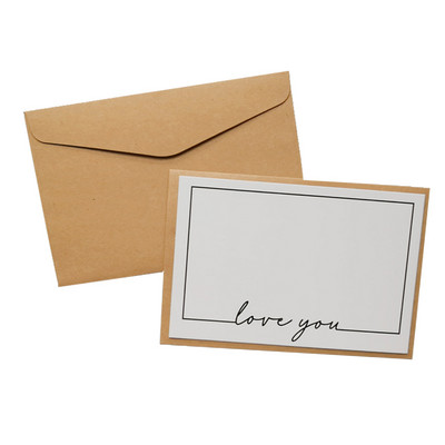 5 kompleta vintage omotnica u BOJI za pozivnice s omotnicom s prozorom za poklon karticu, omotnica za vjenčanje, pribor za pisma