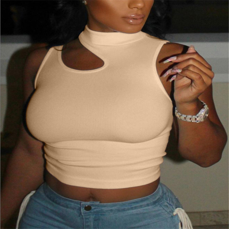 Kivágott szexi Crop felsők, női vállból, masszív, rugalmas, vékony sport rövid felsők, női nyári cső felsők
