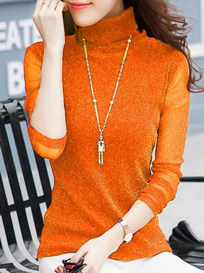 Proljetno ljeto Ženska seksi prozirna mrežasta bluza dugih rukava Prozirna sjajna elegantna košulja Modne ženske majice DF2417