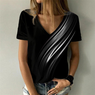 Μόδα μπλουζάκι για γυναίκες Τρισδιάστατα μονόχρωμα κοντομάνικα μπλουζάκια Casual γυναικεία μπλουζάκια με λαιμόκοψη μεγάλου μεγέθους Harajuku Tees Y2k Ρούχα