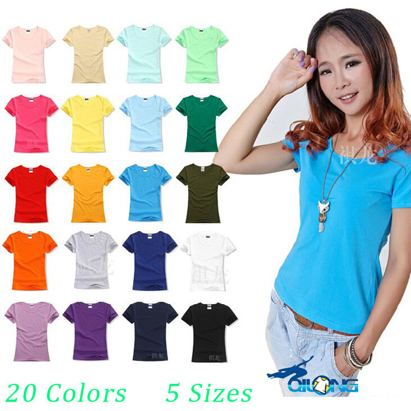 Majica kratkih rukava Ženska ležerna majica kratkih rukava Majica kratkih rukava Pamučne jednobojne majice s O-izrezom Ženske korejske modne majice Brend odjeće