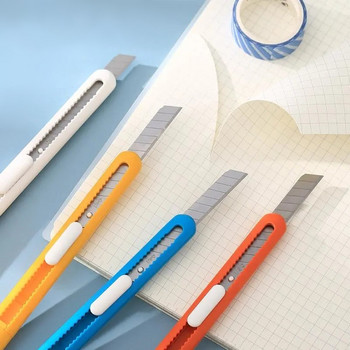 Deli Candy Color Portable Safety Lock Utility Knife Box Letter Opener Χαρτοκοπτικά Εργαλεία Γραφείου Σχολική προμήθεια Φοιτητική γραφική ύλη