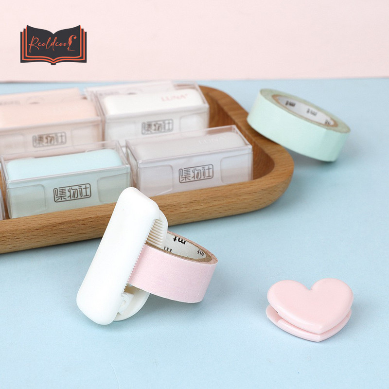 1ks farebná maskovacia páska, rezačka na pásky, organizér, umenie, DIY, remeslá, scrapbooking, nástroje, mini prenosná kawaii rezačka papiera, papiernictvo