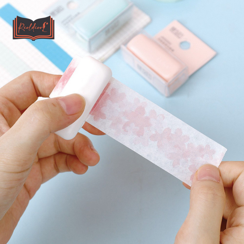 1ks farebná maskovacia páska, rezačka na pásky, organizér, umenie, DIY, remeslá, scrapbooking, nástroje, mini prenosná kawaii rezačka papiera, papiernictvo