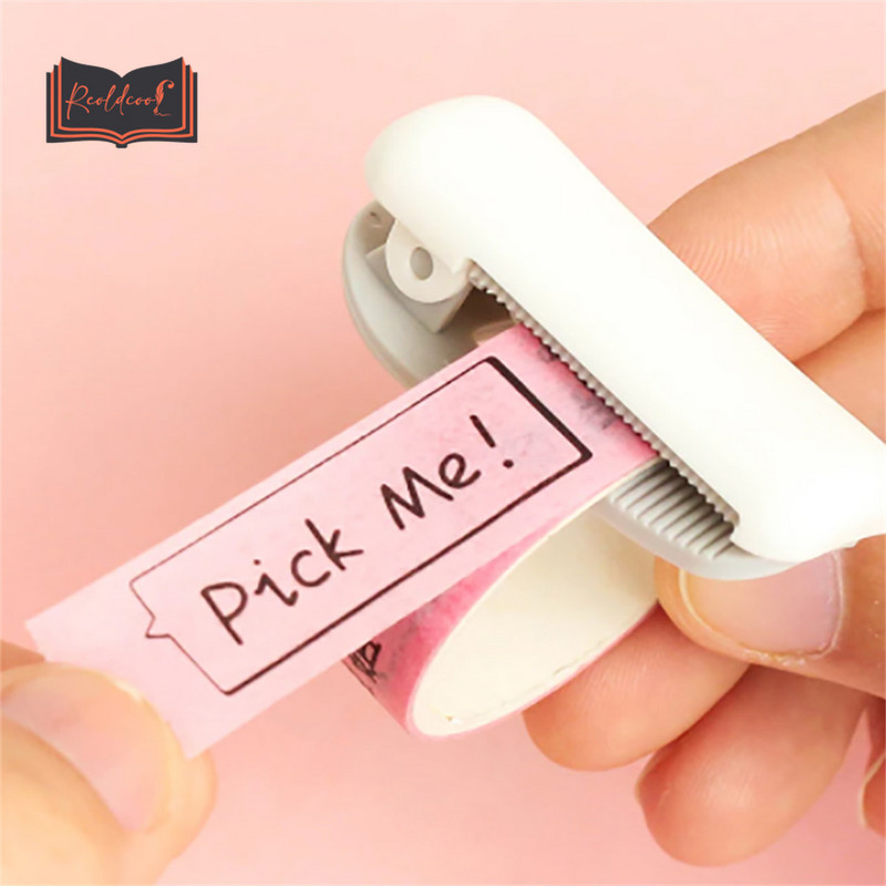 1ks farebná maskovacia páska, rezačka na pásky, organizér, umenie, DIY, remeslá, scrapbooking, nástroje, mini prenosná kawaii rezačka papiera, papiernictvo