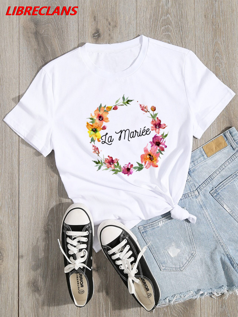 LIBRECLANS Team Bride Vecpuišu kāzu ballīte Sieviešu Evjf Krekls Ikdienišķa dāmu pamata O veida apkakle Rozā T-krekls ar īsām piedurknēm, meitene