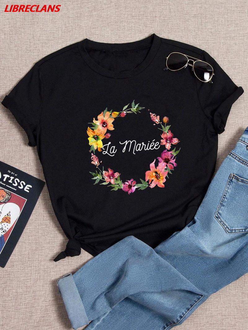 LIBRECLANS Team Bride Vecpuišu kāzu ballīte Sieviešu Evjf Krekls Ikdienišķa dāmu pamata O veida apkakle Rozā T-krekls ar īsām piedurknēm, meitene