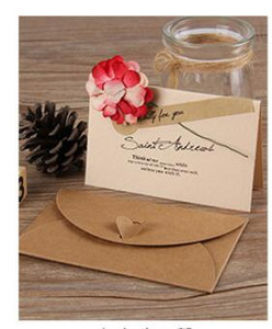 1 komplekti miniümbrik Vintage isetegemise jõupaberist kutse õnnitluskaardi sildid Kaardid Käsitsi valmistatud kuivlillega pulmapeo kingituse ümbrik